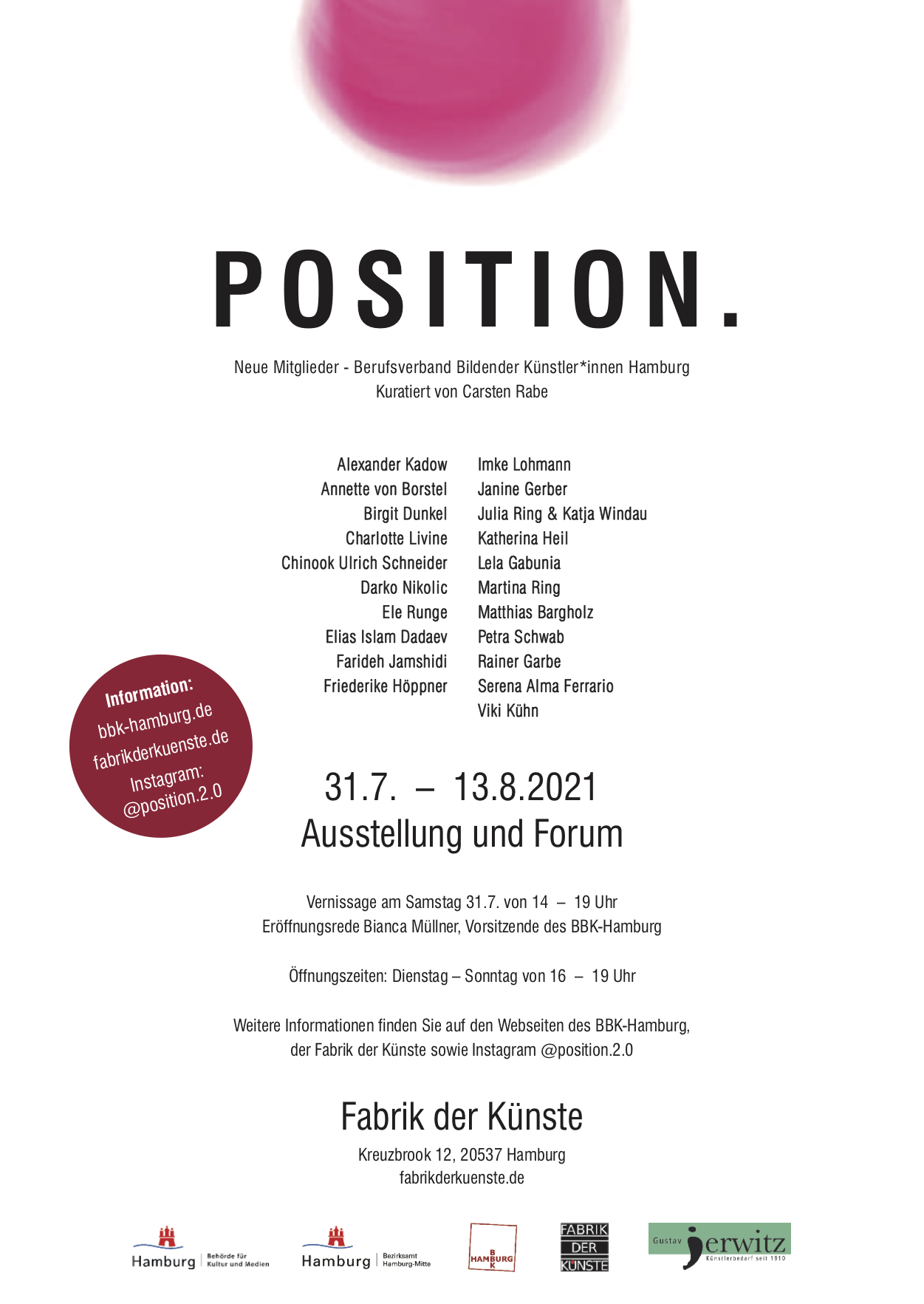 position 2.0 bbk hamburg berufsverband bildender künstler exhibition ausstellung